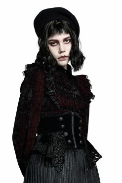 Beautiful Death Velvet Corset -Goth Accessories Sales 04039 1800x1800