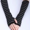 Emo Striped Arm Warmers [BLACK/GREY]