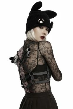 Fallen Angel Wings Harness [BLACK] -Goth Accessories Sales 2200169A 1800x1800