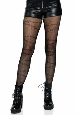 Barbed Wire Fishnet Tights