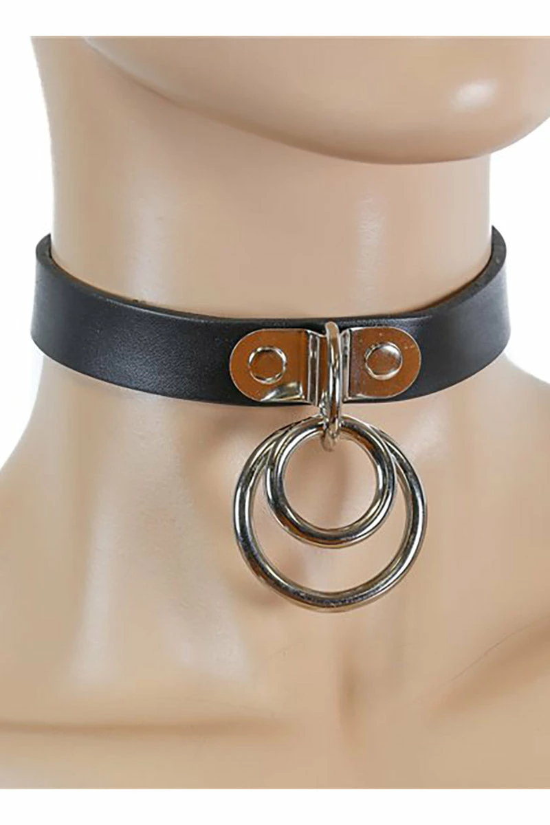 Double Trouble D-Ring Choker 2 Double Trouble D-Ring Choker - Image 2