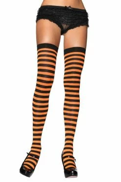 Stripe Thigh Highs [Various Colors] -Goth Accessories Sales 600504022 main 1800x1800