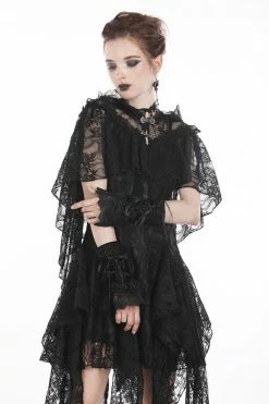 Draculette Ruffled Gloves -Goth Accessories Sales 78787 1800x1800
