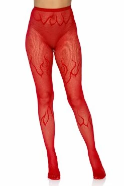 Light My Fire Fishnet Tights[Red] -Goth Accessories Sales 9288 W7408 07 003copy 1800x1800