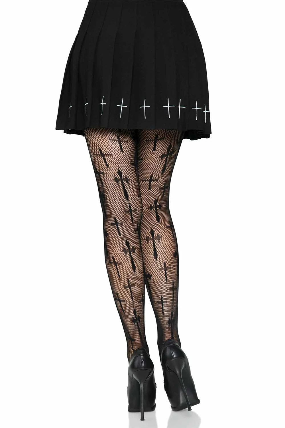 Worship Me Cross Net Tights 3 Worship Me Cross Net Tights - Image 3