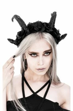 Dark Elf Rose Headband -Goth Accessories Sales ACCSET206dcopy 1800x1800