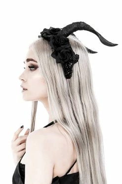 Dark Elf Rose Headband -Goth Accessories Sales ACCSET206gcopy 1800x1800