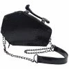 Skull Stud Croc Coffin Purse