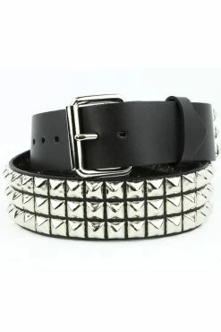 3 Rows Punk Pyramid Stud Belt [Silver] -Goth Accessories Sales BT104 7 1024xcopy 1800x1800