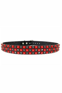 Not Dead Yet Checkered Belt [Red / Black]