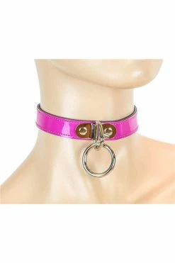 Cut Throat O-Ring Collar [Multiple Colors Available] -Goth Accessories Sales CK129 pink 2846x e364e278 d286 4f99 a8e0 9a03017783b4 1800x1800