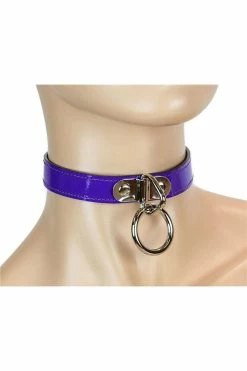 Cut Throat O-Ring Collar [Multiple Colors Available] -Goth Accessories Sales CK129 purple 2846x 749452d0 eba0 411b a166 0453286c2336 1800x1800