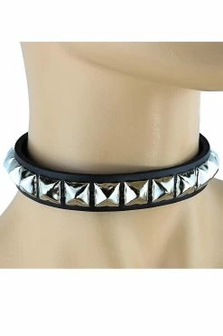 Chronic Chaos Pyramid Stud Choker -Goth Accessories Sales CK140 1024x 9e42d8df d03e 48c0 a4f5 a9cd44a546b9 1800x1800