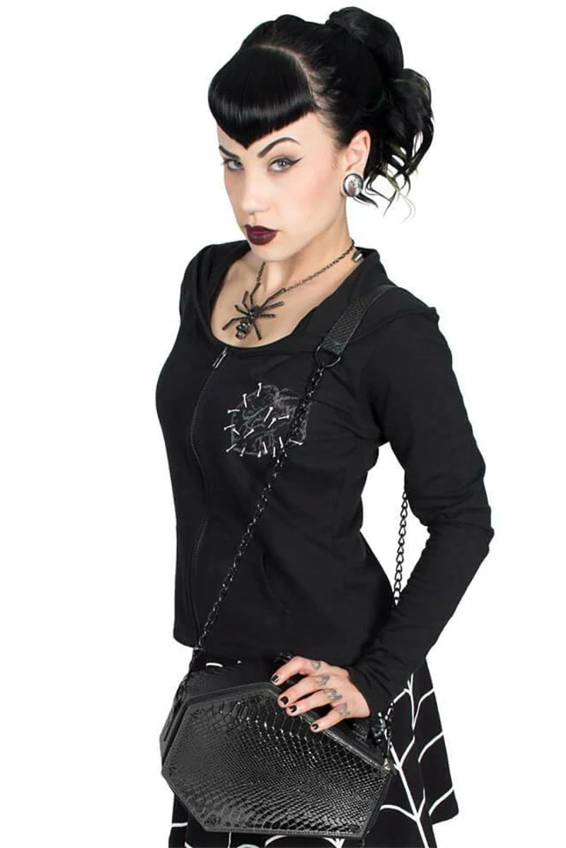 Skull Stud Croc Coffin Purse 2 Skull Stud Croc Coffin Purse - Image 2