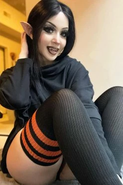 Sinful Stripes Thigh Highs [Multiple Colors] -Goth Accessories Sales CVTRgcGl2 Acopy 1800x1800