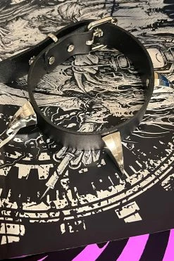 Claws Out Choker [3 Spikes] -Goth Accessories Sales Collar Goth 1800x1800