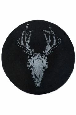 Deer Skull Black Beret 5 Deer Skull Black Beret -Goth Accessories Sales DEER 1800x1800