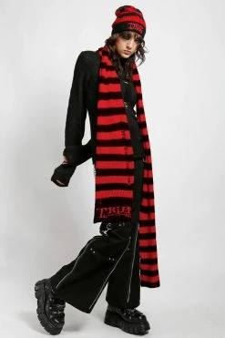 Tripp NYC Stripe Scarf [RED]