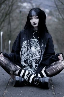 Love At First Bite Striped Leg Warmers [Black/White] -Goth Accessories Sales Emo Style 1800x1800