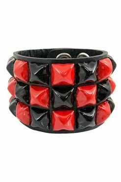 Bleed Black And Red Checkered Bracelet