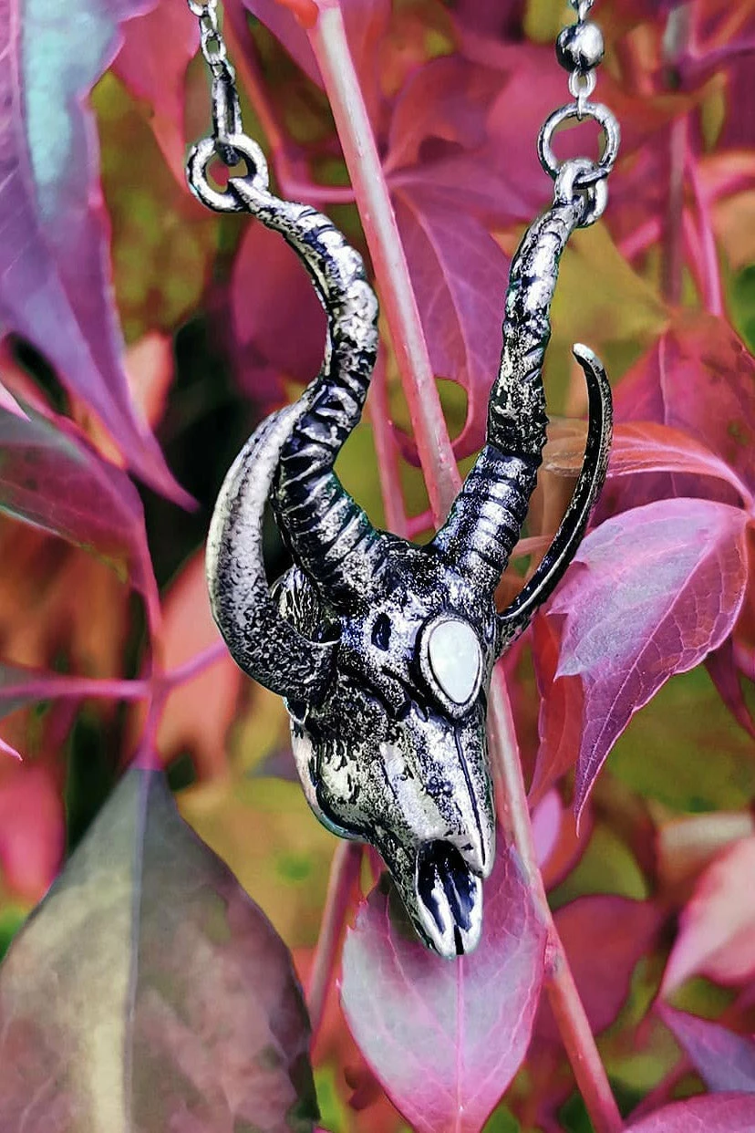 Occult Goat Skull Necklace 2 Occult Goat Skull Necklace - Image 2