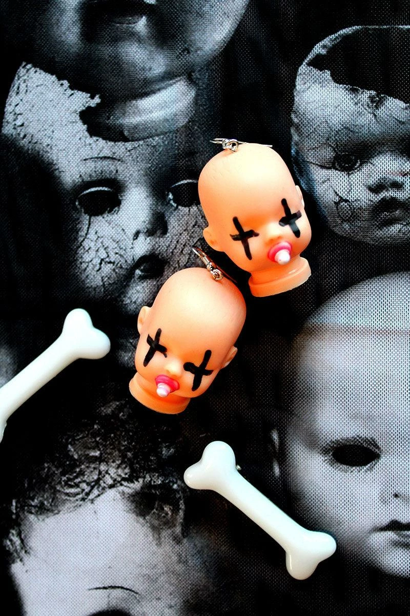 Beheaded Baby Doll Head Earrings 1 Beheaded Baby Doll Head Earrings