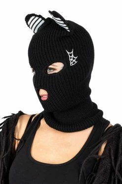 Kitty Cat Ears Embroidered Balaclava Ski Mask -Goth Accessories Sales Goth Baddie Beanie 1800x1800