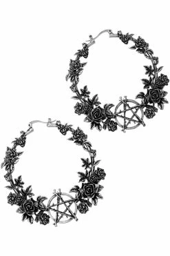 Grimwood Hoop Earrings 5 Grimwood Hoop Earrings -Goth Accessories Sales GrimwoodHoopEarrings G x1600copy 1800x1800