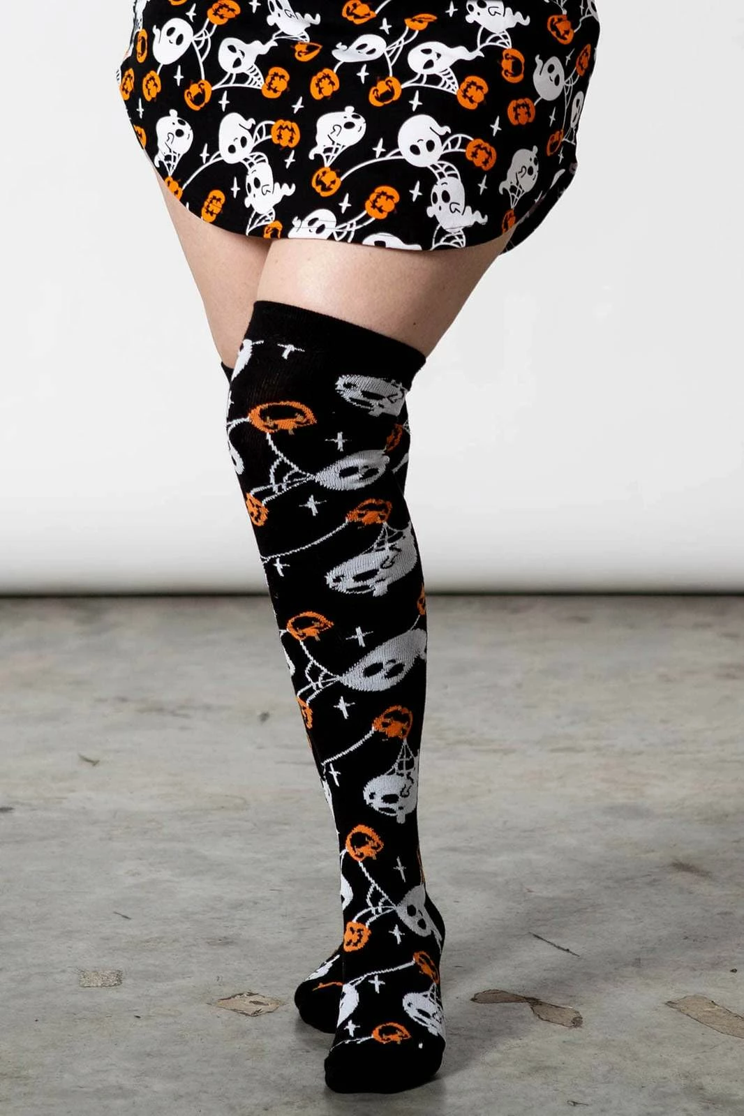 Haunted Pumpkin Knee-High Socks 2 Haunted Pumpkin Knee-High Socks - Image 2