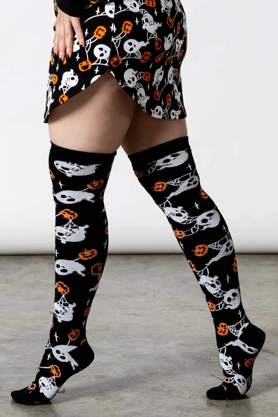 Haunted Pumpkin Knee-High Socks 1 Haunted Pumpkin Knee-High Socks