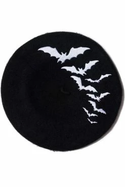 Bat Repeat Beret Hat [White Bats] -Goth Accessories Sales HBBBR 4 1024x1024 2xcopy 1800x1800