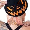 Trick Or Treat Pumpkin Black Beret