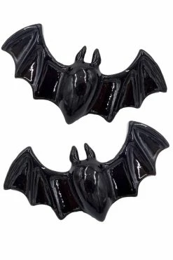 Lil Black Bats Hair Slides [Pair]