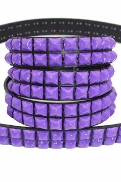 Punk Drunk Love Pyramid Stud Belt [VF Purple] -Goth Accessories Sales IMG 0961 1800x1800
