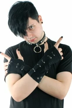 Tripp NYC Safety Pin Goth Arm Warmers -Goth Accessories Sales IMG 1781 1800x1800