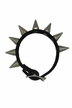 Stay Away Spiked Bracelet -Goth Accessories Sales IMG 4847 1800x1800