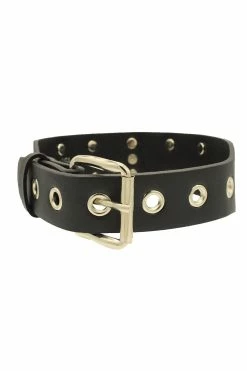 Razor Blade Bondage Black Leather Collar -Goth Accessories Sales IMG 4932 1800x1800