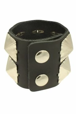 Basket Case Pyramid Stud Bracelet -Goth Accessories Sales IMG 5794 1800x1800