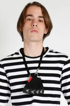 Tripp Skull Studs Face Mask [Black] -Goth Accessories Sales IS5029 BLK HANG 1800x1800