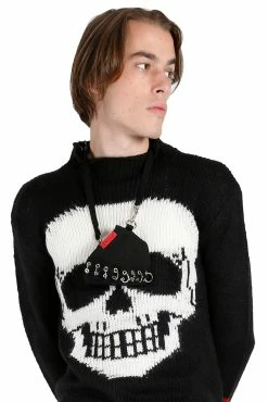 Tripp NYC Piercing Face Mask [Black] -Goth Accessories Sales IS5030 BLK HANG 1800x1800