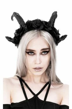Dark Elf Rose Headband