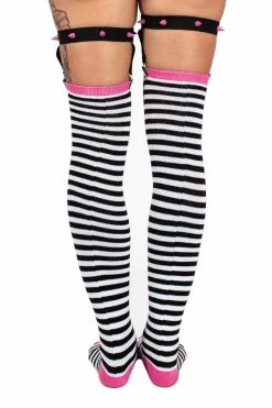 Distressed Punk Stripe Thigh High Garter Socks -Goth Accessories Sales Striped Tights 40fc153a afac 47c5 84f1 9de2a457674b 1800x1800
