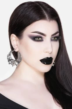 Worship The Night Hoop Earrings [S]