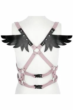Pastel Goth Wings Harness [BLACK/PINK] -Goth Accessories Sales WS 504LHF 03 1800x1800