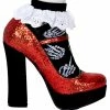 Up Yours Skeleton Ankle Lace Trim Socks