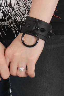 Black Of Night Spike Bracelet -Goth Accessories Sales black spike bracelet 1800x1800