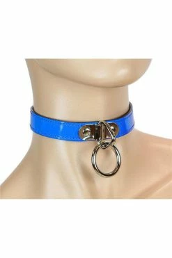 Cut Throat O-Ring Collar [Multiple Colors Available] -Goth Accessories Sales blue 2846x 692cc96b 34d6 4f5e a430 77e2b21ed67c 1800x1800
