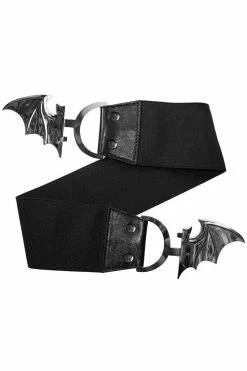 Bat Elastic Waist Belt [SILVER BAT] -Goth Accessories Sales btwbts 2 1800x1800