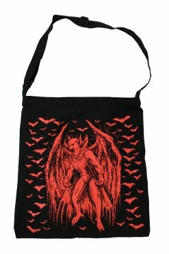 Shoulder Sling Zipper Tote Bag -Goth Accessories Sales creature of the night 7883cdd2 b7c5 43f3 b10c ef37745ef793 1800x1800