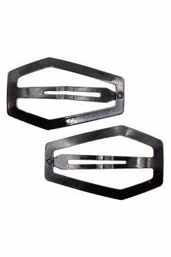 Coffin Snap Hair Clips [Black]